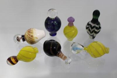 Carb Cap - Blue Mushroom Glass