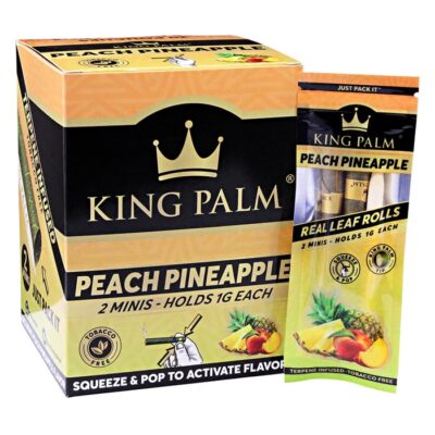 King Palm Leaf - 2pk Peach Pineapple Leaf Cones