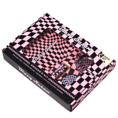 Blazy Susan - Pink Checkers Smokers Kit