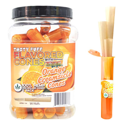 Tasty Puff Cones - 3pk Orange Cones