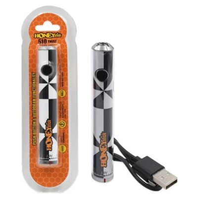Honeystick Designs - Black & White 510 Battery