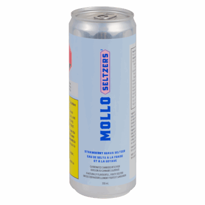 Mollo Sparkling Beverage - Strawberry Guava Seltzer 355ml